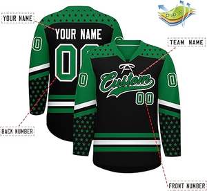 Jersey personalizado de hockey sobre hielo para hombre, uniforme de equipo de secado rápido, manga larga sublimada, proveedor de ropa deportiva de fábrica OEM 2025 - Product Image 2