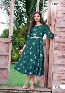 High on Demand Best Selling <b>Top</b> Quality Rayon Printed Kurti Support <b>Indian</b> Exporter and Supplier - Product Image 4