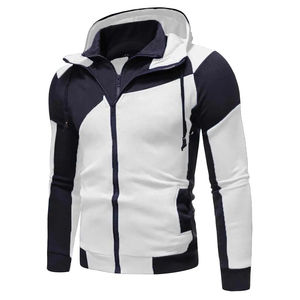 Chaqueta informal con capucha para hombre, sudadera con cremallera, ropa deportiva de moda para hombre, sudaderas con capucha para hombre, tela de algodón 2024, tarifa al por mayor OEM - Product Image 2