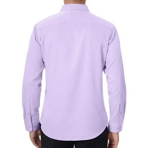 Camisa de algodón 100% de manga larga informal para hombre de alta calidad, impresión personalizada, manga completa transpirable para adultos - Product Image 2