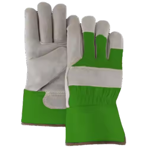 ถุงมือนิรภัยหนังวัวแยกชิ้นขนาด XL ถุงมือผ้าฝ้ายสำหรับงานอุตสาหกรรมถุงมือทำงานก่อสร้างโกดังสินค้าหนัก - Product Image 5