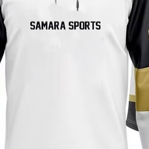 Camiseta de hockey sobre hielo de 100% poliéster de secado rápido con impresión por sublimación personalizada OEM deportes Unisex personalizable - Product Image 3