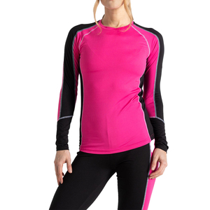 Ensemble de hauts et de collants de yoga à manches longues extensibles et compressifs de qualité supérieure pour femmes - Product Image 2