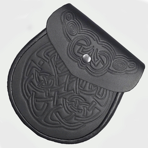 2025 New Arrival Genuine Leather Sporran Handmade Scottish Style Kilt <b>Bag</b> Custom Made Trending Wholesale Real Leather Sporrans - Product Image 4