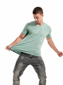 Camisetas 100% de algodón para hombre, tela de punto de alta calidad, serigrafía, secado rápido, transpirable, ecológico, servicio OEM a la venta - Product Image 4