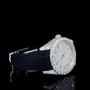 Elegante Reloj de Pulsera Unisex de Acero Inoxidable con Esfera Romana de Cristal, Resistente al Agua, Completamente Acrílico, Estilo Hip Hop, para Negocios y Moda - Product Image 2