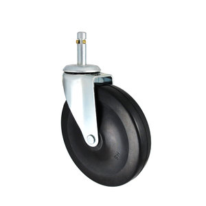 Tige en acier bronze robuste CCE 125 mm avec anneau en TPR anti-crevaison pour chariot - Product Image 1