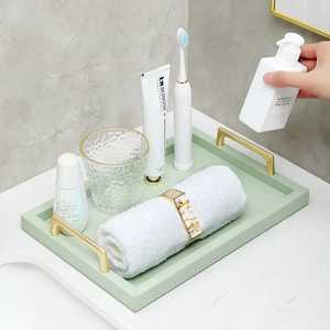 Modern PU Leather Tray with Velvet <b>Cushion</b> Custom Color, Size & Handle Available for Dry Fruit & Eid Gifting - Product Image 1