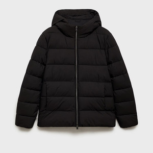 Chaquetas Acolchadas de Alta Calidad para Hombre, Color Negro, Manga Larga, Cierre de Cremallera, Estilo Urbano, Chaqueta Acolchada para Hombre Adulto con Capucha - Product Image 1