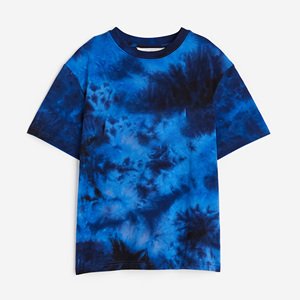 Wholesale Custom 100% Cotton T-Shirt Printing Handmade <b>Knitted</b> Blank Men's T-shirts Dip Dye <b>Tie</b> Dye Customized Design - Product Image 5