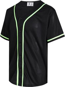 Collection de maillots de baseball à boutons complets pour hommes, femmes et jeunes, personnalisables, vierges, sublimation, rayures, camouflage, motifs délavés - Product Image 4