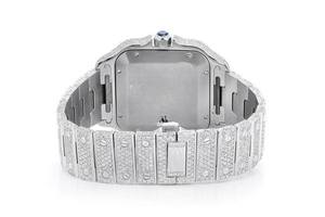Tendance VVS Moissanite Diamant Cadran Romain En Acier Inoxydable Mécanique Automatique Clouté Hip Hop Montre Glacé De Luxe Porter Pour Hommes - Product Image 3