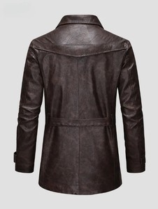 Manteaux décontractés tendance en gros, personnalisez des manteaux au design élégant pour hommes, fabricant de qualité supérieure, manteaux en cuir de vache - Product Image 4