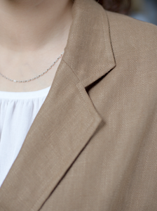 Acogedor Luxe para mujer, chaqueta fina de invierno con botones de ramio, chaqueta con lazo holgado, estilo informal a cuadros, talla grande, Otoño, algodón impermeable - Product Image 5