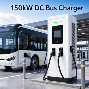 Chargeur rapide DC 150 kW pour véhicules électriques, pantographe CCS2, station de <span class=keywords><strong>recharge</strong></span> pour bus électriques, double connecteur OCPP pour terminaux de flotte de transport public - Product Image 1