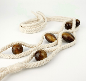 Corbatas de cortina personalizadas de algodón, corbatas de cuerda con cuentas, Corbata de algodón en la espalda, corbatas de cortina de cuerda trenzada de arrecife - Product Image 6