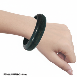 Bracelet en bois fait main, bracelet en bois peint en turquoise foncé, léger, bijoux bohèmes pour femmes - Product Image 2