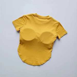 2025 nuevo apretado de secado rápido de manga corta Yoga Tops precio barato gimnasio desgaste mujeres deporte Yoga camiseta - Product Image 3