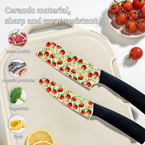 Juego de Cuchillos de Chef de 2 Piezas de Alta Calidad, Popular y en Oferta, Hoja de Cerámica, Diseño Ambidiestro de Plástico, Apto para Lavavajillas, para Uso Doméstico - Product Image 3