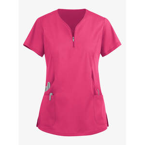 Tenues de travail infirmières à manches courtes avec logo personnalisé, respirantes, pour hôpital, professionnelles, pour femmes - Product Image 2