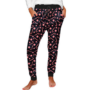 Élégant confort pantalons de survêtement de noël femmes Premium Style cordon pantalons de survêtement de noël Polyester 2025 Look de vacances - Product Image 1