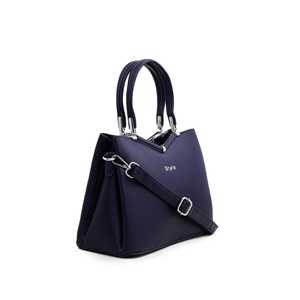 Casual Blue P35966 Handbag Large Capacity Cross-Body Tote Open Closure Geometric Ostrich <b>Snake</b> Character Logo Chain Decoration - Product Image 2