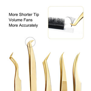 Pince à épiler d'extension de cils de 2025 volumes pince à épiler faux cils pour soins personnels pince à épiler incurvée et toutes pointes - Product Image 3