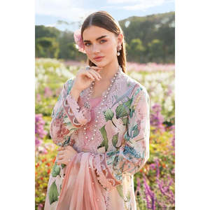 Colección Eid 2025 de Maria B, MPT-2502-A-TC-1189, Blusa de Chifón, Colección Primavera/Verano - Product Image 3