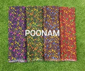 ผ้าส่าหรีผ้าไหมพิมพ์ลายปกติผ้านุ่มทันสมัยสไตล์โมเดิร์นปาร์ตี้งานแต่งงานไร้น้ำหนัก - Product Image 3