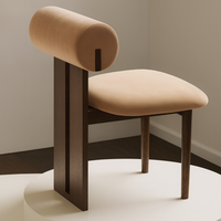 Chaises de salle à manger contemporaines en bois massif avec revêtement en similicuir pour restaurants, hôtels, salles de banquet et salles à manger