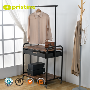 Meubles de rangement modernes de la maison de Taïwan Vente en gros de meubles Porte-vêtements approprié pour le salon Porte-vêtements à tiroirs suspendus - Product Image 3