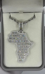 Colgante de Plata de Ley 925 con Diamante Moissanita de África - Product Image 3