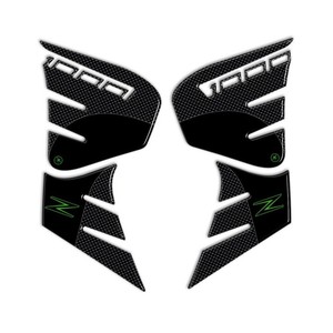 Adesivi di protezione laterale 3D verdi per Kawasaki Z1000 2014-2020 impermeabili e decorativi - Product Image 2