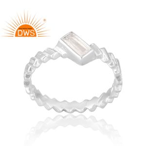 Nouvelle tendance Design en argent Sterling naturel Cz bague en pierres précieuses conception personnalisée bijoux pour femmes cadeau pour elle - Product Image 1