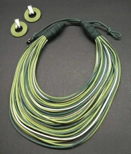 Indian Exporter Best Design Multicolour Multilayer Rexin <b>Necklace</b> with Custom Size Available at Affordable Price From India - Product Image 1