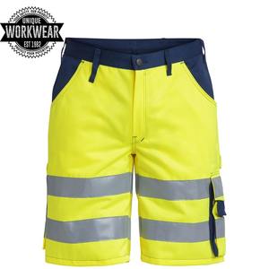 Ropa de trabajo para hombre, pantalones cortos reflectantes de seguridad, alta visibilidad, para construcción, carretera, venta al por mayor - Product Image 4