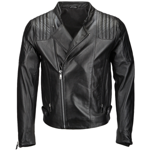 Chaqueta de cuero para hombre con tela de lona ecológica a prueba de viento transpirable diseño de logotipo personalizado servicio OEM de alta calidad - Product Image 4