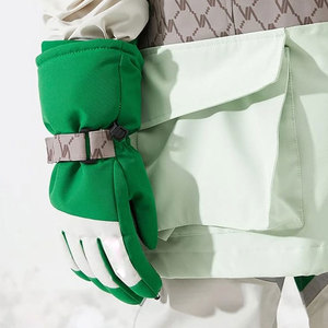 Guantes de esquí de invierno Nieve Mitones a prueba de viento Deportes al aire libre Esquí Cinco dedos Nuevo estilo Guantes de cuero de moda de Pakistán - Product Image 6