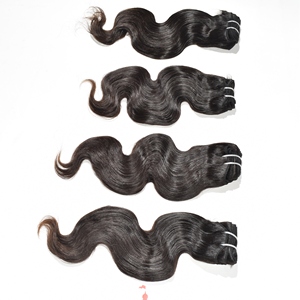 Extensions de cheveux humains 100% naturels Remy indiens, couleur noire, pour femmes, avec cuticules alignées, tissage complet en dentelle - Product Image 2