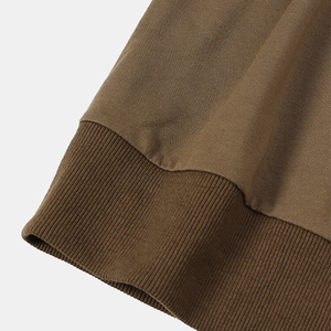 Sudadera de cuello redondo de lana de algodón personalizada para hombre 2025, venta al por mayor de tela francesa en relieve, diseño 3D, sudaderas con capucha de invierno sólidas - Product Image 4