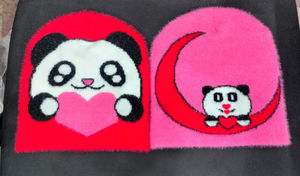 Unisex personalizado invierno tejido acrílico Jacquard Skully gorros All-Over Puff estampado bordado a mano impresión Digital transpirable - Product Image 4