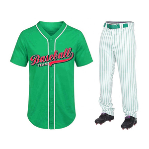 Ensemble de vêtements de sport de baseball personnalisés de haute qualité avec logo, respirant, impression par transfert thermique, séchage rapide, antibactérien, anti-UV, grande taille - Product Image 2