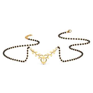 18K oro squisito Skylar Mangal Sutra ciondolo con Design minimalista per uso quotidiano collana tipo catene per donna - Product Image 1