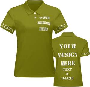 Camisetas Polo personalizadas para mujer al mejor precio, cómodas camisetas de verano de diseño liso de color sólido de tela de algodón para mujer de oficina - Product Image 4