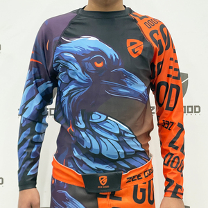 ชุดกิโมโน Jiu Jitsu ชุดผ้าคอตตอนผ้าโพลีเอสเตอร์แขนยาวระบายอากาศได้ดีพิมพ์โลโก้คุณภาพสูง - Product Image 3