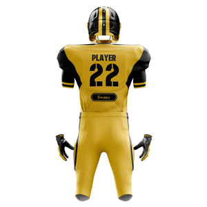 ชุดเสื้อทีมฟุตบอลอเมริกันสำหรับผู้ชายชุดเสื้อทีมและกางเกงโพลีเอสเตอร์ระบายอากาศผลิตตามสั่ง - Product Image 2