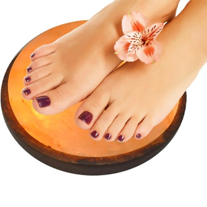 Lámpara de sal de desintoxicación de pies en forma de media cúpula del Himalaya Rosa puro - Product Image 4