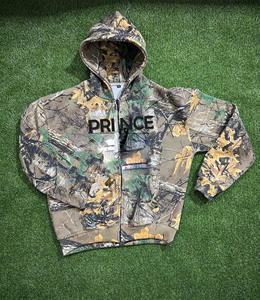 Camuflaje con estampado de Prince Vintage para Hombre | Ropa de calle larga personalizada para caza | Sudadera con capucha con cremallera de camuflaje con patrón de logotipo para invierno - Product Image 5
