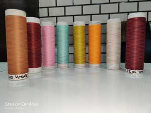 40 Spun Dyed <b>Polyester</b> Metallic <b>Yarn</b> ST & MS Type Embroidery Lurex <b>Yarn</b> for Creative Embellishments - Product Image 2