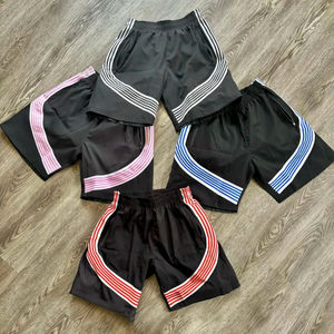 Pantalones Cortos de Nailon Personalizados OEM con Rayas, Pantalones Cortos de Playa de Poliéster con Memoria para Verano, Pantalones Cortos de Nailon con Franja Lateral para Hombre - Product Image 1